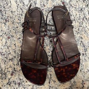 Stuart Weitzman 9 med Brown strappy sandals